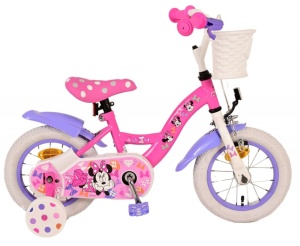 Bicicleta E&L Minnie Mouse 12 inch Bow Tie, frana de mana pe roata fata, scaun si ghidon reglabil, cosulet pe ghidon, roti gonflabile, stopuri reflectorizante - Img 6