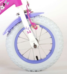 Bicicleta E&L Minnie Mouse 12 inch Cutest Ever, frana de mana pe roata fata, scaun si ghidon reglabil, suport pentru papusi, cosulet pe ghidon, roti gonflabile - Img 8