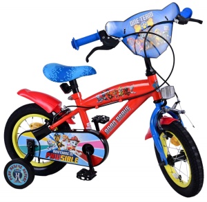 Bicicleta E&L Paw Patrol Core 12 inch, frana de mana pe roata fata, scaun si ghidon reglabil, spite metalice, roti gonflabile, stopuri reflectorizante