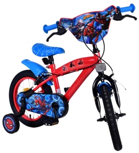 Bicicleta E&L Spiderman FW 14 inch, frana de mana pe ambele roti, scaun si ghidon reglabil, roti gonflabile, stopuri reflectorizante - Img 4