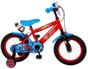 Bicicleta E&L Spiderman RB 14 inch, frana de mana pe roata din fata, sticla de apa, scaun si ghidon reglabil, roti ajutatoare - Img 8