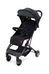 Carucior Asalvo sport, modul Troller-transport pe avion negru-rosu