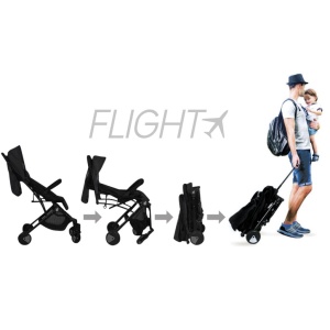 Carucior Asalvo sport, modul Troller-transport pe avion negru-verde - Img 3