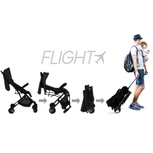 Carucior Asalvo sport, modul Troller-transport pe avion negru-verde - Img 3
