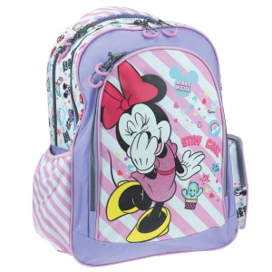 Ghiozdan scoala Minnie Stay Cool, cu trei compartimente, buzunare laterale pentru sticla apa si bretele ergonomice - Img 5