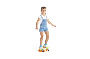 Patine cu rotile Mini Jet masura reglabila 24-36, culoare roz - Img 7