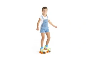 Patine cu rotile Mini Jet masura reglabila 24-36, culoare roz - Img 7