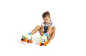 Patine cu rotile Mini Jet masura reglabila 24-36, culoare verde - Img 5