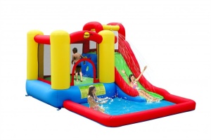 Saltea gonflabila Jump&Splash cu piscina, tun cu apa, tobogan si spatiu de catarat - Img 2
