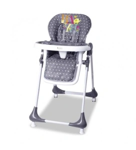 Scaun de masa Asalvo Chef, pliabil, compact, reglabil inaltime 6 pozitii, centura siguranta in 5 puncte, tavita reglabila si detasabila, 105 x 54 x 72