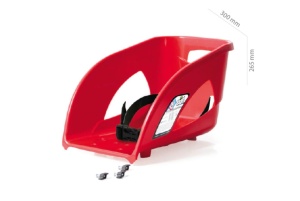 Scaun sanie Prosperplast SEAT 1, compatibil modele Bullet/Tatra, rosu - Img 2