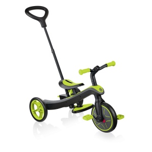 Tricicleta Globber EXPLORER 4 in 1, functie free wheel, scaun ajustabil, roti EVA, centura siguranta in 5 puncte, culoare verde - Img 5