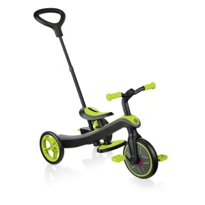 Tricicleta Globber EXPLORER 4 in 1, functie free wheel, scaun ajustabil, roti EVA, centura siguranta in 5 puncte, culoare verde - Img 5