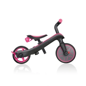 Tricicleta Globber EXPLORER 4 in 1, functie free wheel, scaun ajustabil, roti EVA, centura siguranta in 5 puncte, culoare roz - Img 8