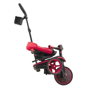 Tricicleta Globber EXPLORER PLIABLA 4 in 1, functie free wheel, scaun ajustabil, roti EVA, centura siguranta in 5 puncte, culoare rosie - Img 6