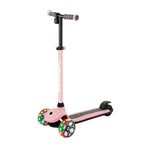 Trotineta Globber E-MOTION 4, ghidon reglabil pe inaltime, roti cu LED, motor 80W, autonomie 8-10 km, culoare roz - Img 5