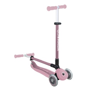 Trotineta Globber GO UP ACTIVE ECOLOGIC 3 in 1, ghidon si scaun ajustabile, rulmenti ABEC 9, culoare roz pal - Img 8