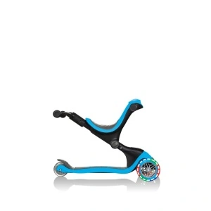 Trotineta Globber GO UP DELUXE 3 in 1, ghidon si scaun ajustabile pe inaltime, roti cu lumini, culoare albastra - Img 2