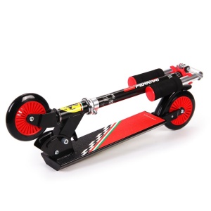 Trotineta pliabila Ferrari pentru copii cu roti 120 mm, neagra - Img 3