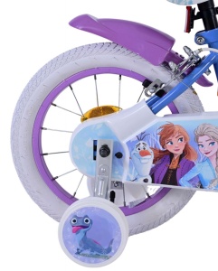 Bicicleta E&L Disney Frozen 14 inch FM, frana de mana pe ambele roti, scaun si ghidon reglabil, cosulet pe ghidon, roti gonflabile, stopuri reflectorizante - Img 6