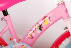 Bicicleta E&L Disney Princess 12 inch Pink, frana de mana pe ambele roti, scaun si ghidon reglabil, suport pentru papusi, cosulet pe ghidon, roti gonflabile - Img 7