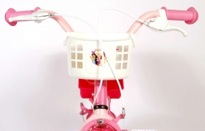Bicicleta E&L Disney Princess 16 inch Pink, frana de mana pe ambele roti, scaun si ghidon reglabil, suport pentru papusi, cosulet pe ghidon, roti gonflabile - Img 3