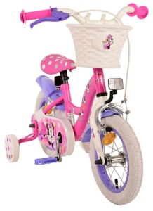 Bicicleta E&L Minnie Mouse 12 inch Bow Tie, frana de mana pe roata fata, scaun si ghidon reglabil, cosulet pe ghidon, roti gonflabile, stopuri reflectorizante - Img 7