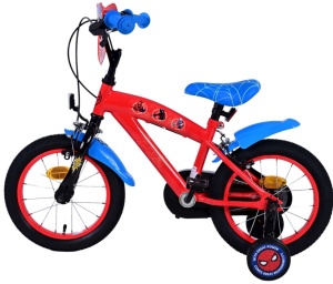 Bicicleta E&L Spiderman FW 14 inch, frana de mana pe ambele roti, scaun si ghidon reglabil, roti gonflabile, stopuri reflectorizante - Img 5