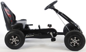 Go kart E&L Race, pentru copii 4-7 ani, cadru metalic robust, scaun reglabil, frana de mana, roti gonflabile - Img 3