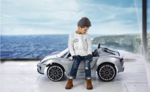 Masina electrica copii Porche 918 Spyder, 12V, cu telecomanda - Img 4
