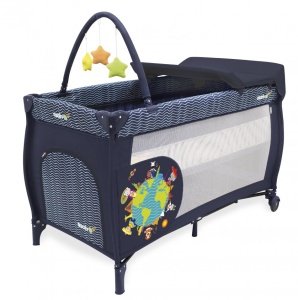 Patut copii 2 nivele Animals of the Worlds cu masuta pentru schimbat