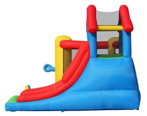 Saltea gonflabila Play Center 7 in 1 cu doua tobogane, spatiu de catarat, loc pentru sarituri si loc de joaca cu bile - Img 5