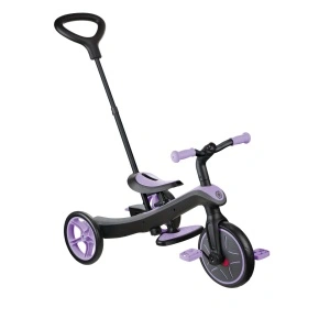 Tricicleta Globber EXPLORER 4 in 1, functie free wheel, scaun ajustabil, roti EVA, centura siguranta in 5 puncte, culoare violet - Img 8