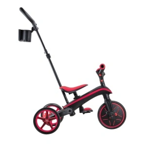 Tricicleta Globber EXPLORER PLIABLA 4 in 1, functie free wheel, scaun ajustabil, roti EVA, centura siguranta in 5 puncte, culoare rosie - Img 7