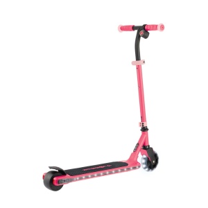 Trotineta Globber E-MOTION 6, ghidon reglabil pe 2 nivele inaltime, roti cu LED, motor 80W, autonomie 8-10 km, culoare roz - Img 5