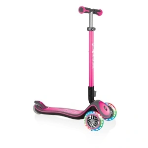Trotineta Globber ELITE DELUXE, pliabila, roti LED, ghidon ajustabil 4 nivele, rulmenti ABEC 5, culoare roz - Img 6
