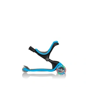 Trotineta Globber GO UP DELUXE 3 in 1, ghidon si scaun ajustabile pe inaltime, roti cu lumini, culoare albastra - Img 3
