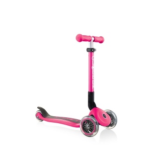 Trotineta Globber JUNIOR PLIABILA, ghidon ajustabil 3 nivele, greutate maxima 50 kg, rulmenti ABEC 5, culoare roz - Img 4
