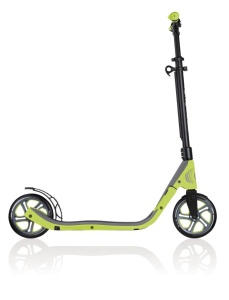 Trotineta Globber ONE NL 205, pliere cu clema în 1 secundă, ghidon reglabil 3 nivele, rulmenti ABEC 7, culoare verde - Img 6