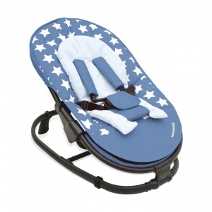 Balansoar copii Baby Star albastru, pliere compacta, reglabil 3 pozitii, centura siguranta in 5 puncte, husa lavabila - Img 2