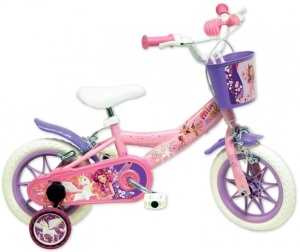 Bicicleta Denver Mia&Me 12 inch, frana de mana pe ambele roti, scaun si ghidon ajustabile, roti ajutatoare detasabile
