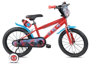 Bicicleta Denver Spiderman 16 inch, frana de mana pe ambele roti, claxon, sticla de apa, aparatoare noroi fata si spate, spite metalice, roti gonflabile - Img 2