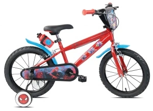 Bicicleta Denver Spiderman 16 inch, frana de mana pe ambele roti, claxon, sticla de apa, aparatoare noroi fata si spate, spite metalice, roti gonflabile - Img 2