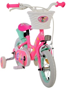 Bicicleta E&L Barbie 12 inch, frana de mana pe roata fata, scaun si ghidon reglabil, spite metalice, roti gonflabile, stopuri reflectorizante - Img 7