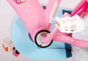 Bicicleta E&L Disney Princess 12 inch Pink, frana de mana pe ambele roti, scaun si ghidon reglabil, suport pentru papusi, cosulet pe ghidon, roti gonflabile - Img 8