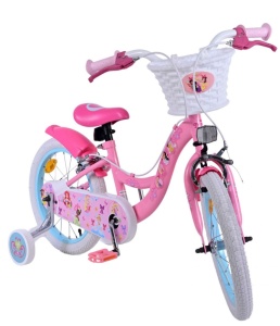 Bicicleta E&L Disney Princess 16 inch FW, frana de mana pe ambele roti, scaun si ghidon reglabil, cosulet pe ghidon, roti gonflabile, stopuri reflectorizante - Img 2