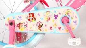 Bicicleta E&L Disney Princess 16 inch Pink, frana de mana pe ambele roti, scaun si ghidon reglabil, suport pentru papusi, cosulet pe ghidon, roti gonflabile - Img 4