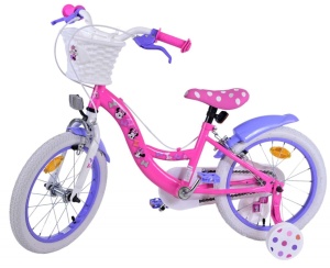 Bicicleta E&L Minnie Mouse 16 inch Bow Tie, frana de mana pe ambele roti, scaun si ghidon reglabil, cosulet pe ghidon, roti gonflabile, stopuri reflectorizante - Img 2