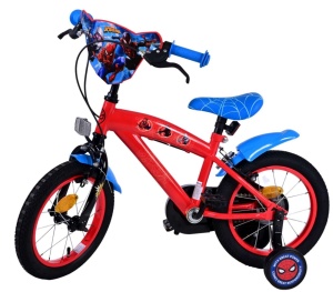 Bicicleta E&L Spiderman FW 14 inch, frana de mana pe ambele roti, scaun si ghidon reglabil, roti gonflabile, stopuri reflectorizante - Img 6