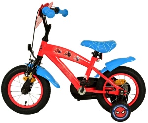 Bicicleta E&L Spiderman ND 12 inch, frana de mana pe roata fata, scaun si ghidon reglabil, spite metalice, roti gonflabile - Img 8